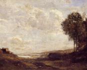 让 巴蒂斯特 卡米耶 柯罗 : Landscape by the Lake